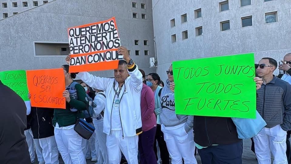 Protestan trabajadores del IMSS 66 por falta de insumos y medicamentos ...